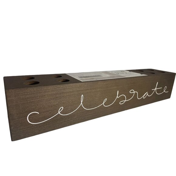 Farmhouse Centerpiece Candle Holder 16"x3"x3" thanksgiving birthday holiday - Picture 2 of 5